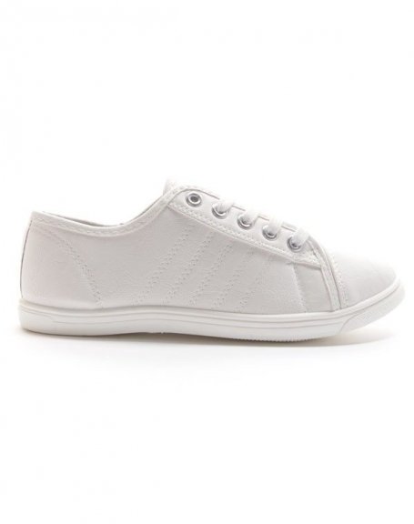 Chaussures femme Style Shoes: Basket basse - blanc