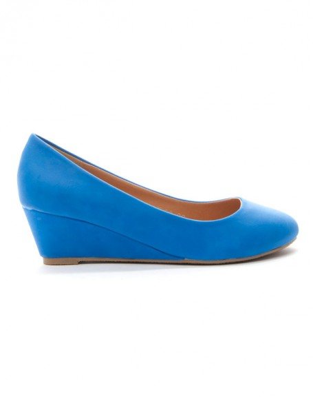 Chaussures femme Style Shoes: Escarpins compenss bleu