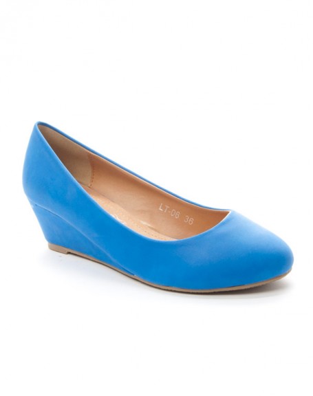 Chaussures femme Style Shoes: Escarpins compenss bleu
