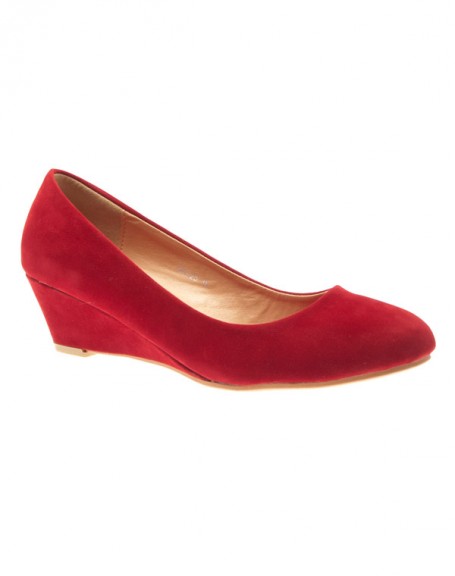 Chaussures femme Style Shoes: escarpins compenss rouge