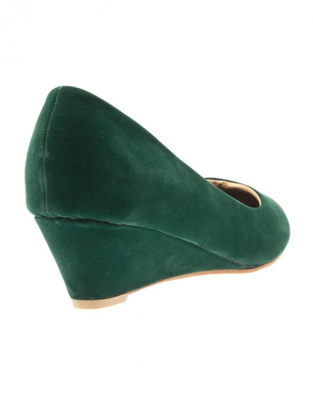 Chaussures femme Style Shoes: escarpins compenss vert