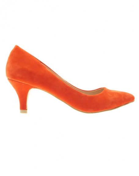 Chaussures femme Style Shoes: Escarpins orange 