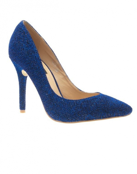 Chaussures femme Style Shoes: Escarpins paillet bleu