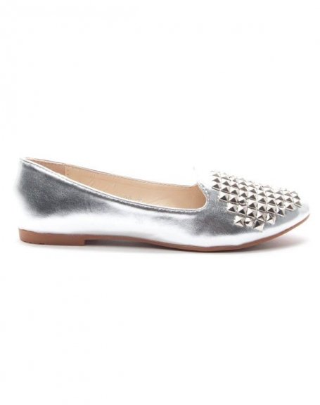 Chaussures femme Style Shoes: Mocassin argent