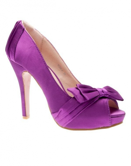 Chaussures femme Sunrise C: Escarpin satin violet
