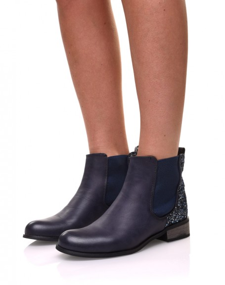 Chelsea boots bleues  paillettes 