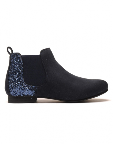 Chelsea boots blue with glitter