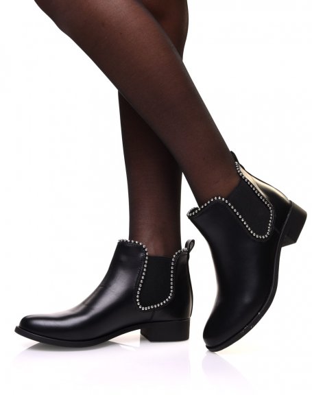 Chelsea boots noires  perles