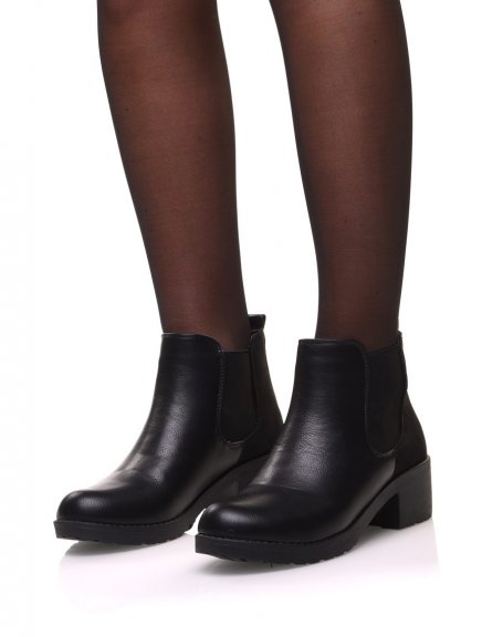 Chelsea boots noires semelles paisses 