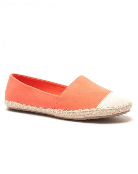 Coral ballerina with braided sole