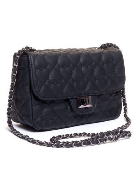 Flora & Co women's bag: black quilted pouch