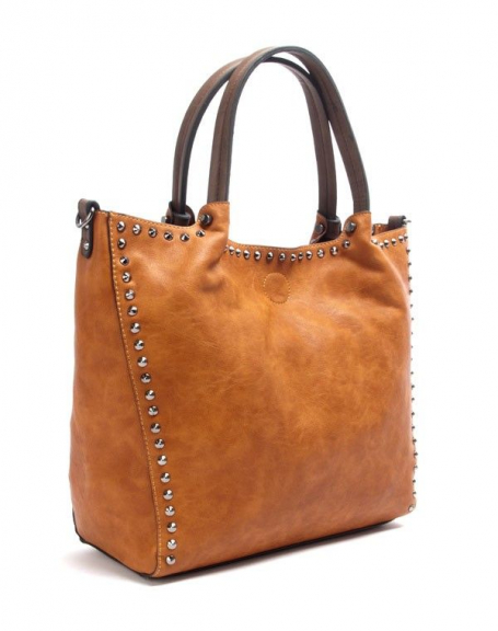Flora & Co women's bag: Camel studded handbag