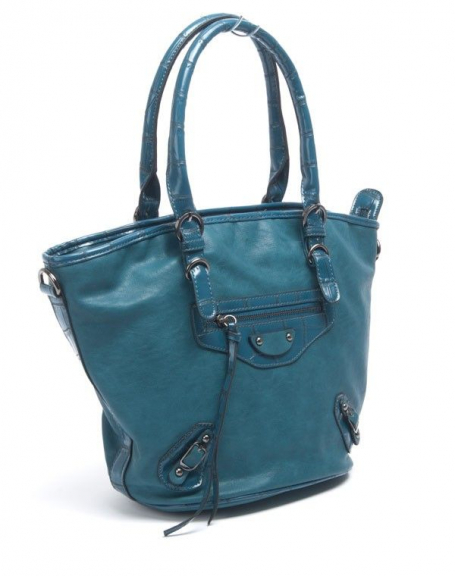 Flora & Co women's bag: teal blue handbag