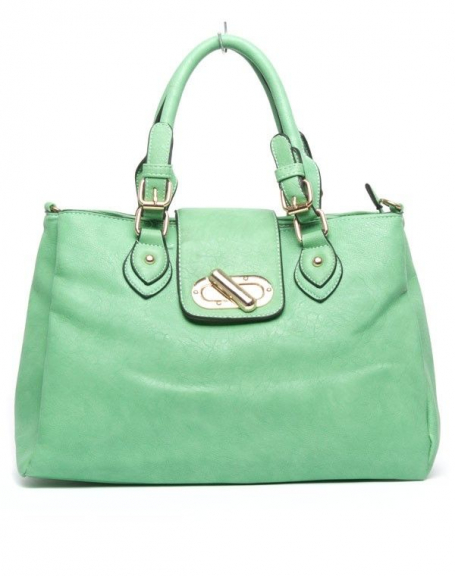 Green Be Exclusive handbag, three closed compartments