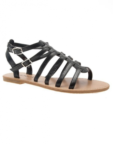 Ideal women's shoes: Black gladiator sandals