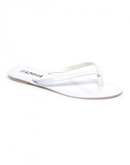 Ideal women's shoes: White flip flop
