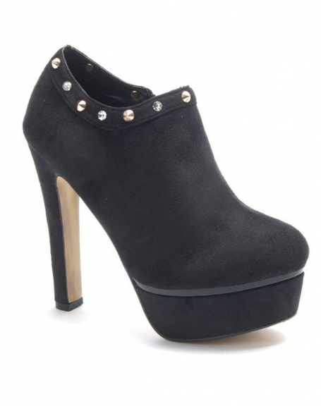 Jennika women's shoe: black heeled ankle boot