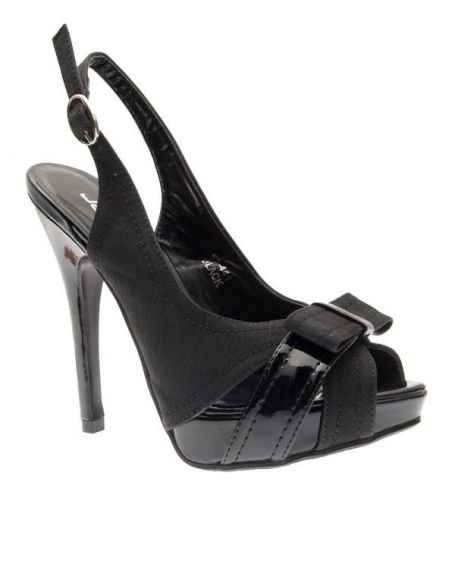 Jennika women's shoes: black open pumps