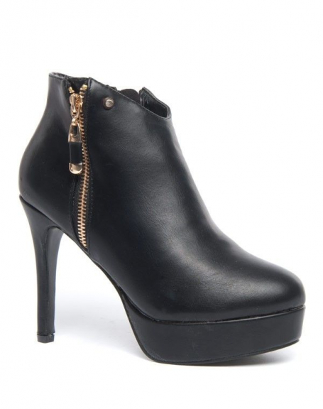 Jennika women's shoes: Platform and high heel with zips