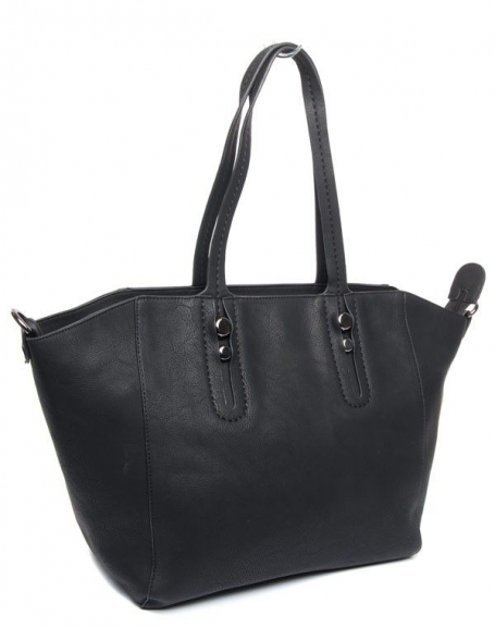 Large black Flora & Co handbag with large pouch