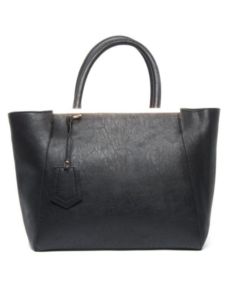 Large black handbag available as a shoulder bag