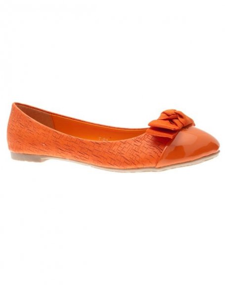 Laura Mode women's shoes: orange ballerinas