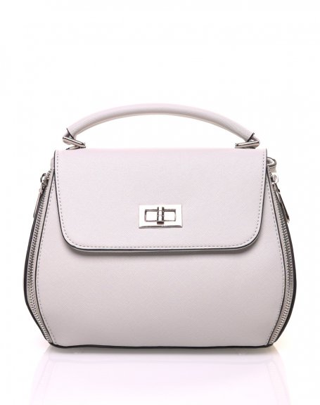 Light gray small hanse handbag with twist lock