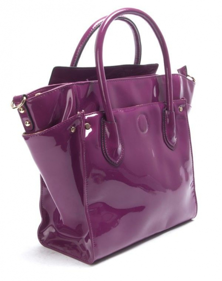 Nanucci woman bag: purple patent handbag
