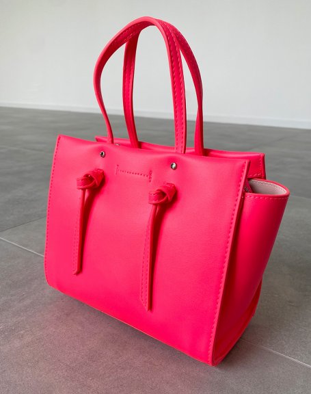 Neon pink shoulder bag