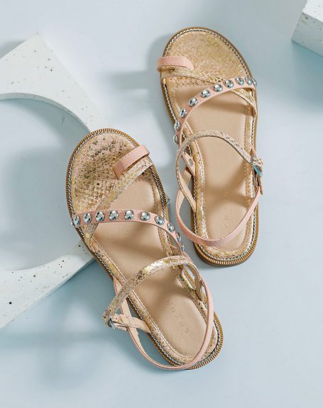 Nu-pieds rose gold  dtail clout