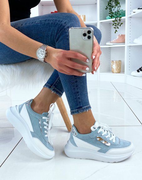 Pastel blue sneakers