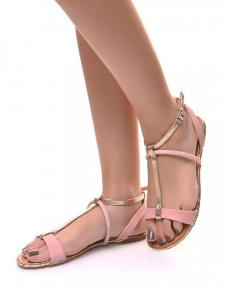 Pink chunky effect sandals