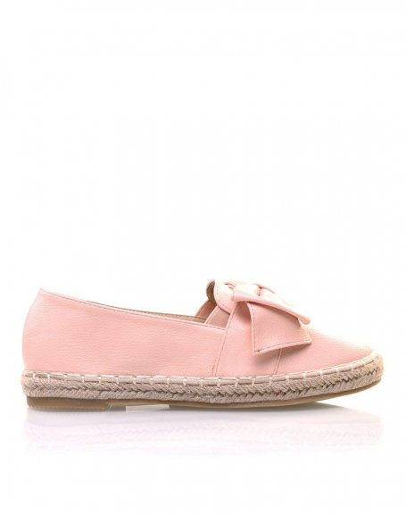 Pink espadrilles with bow