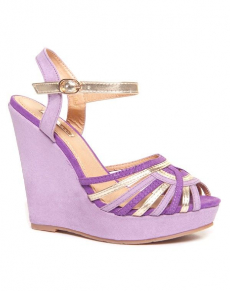 Purple wedge Bellucci sandal