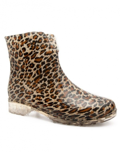 Raxmax women's shoes: Leopard rain boots