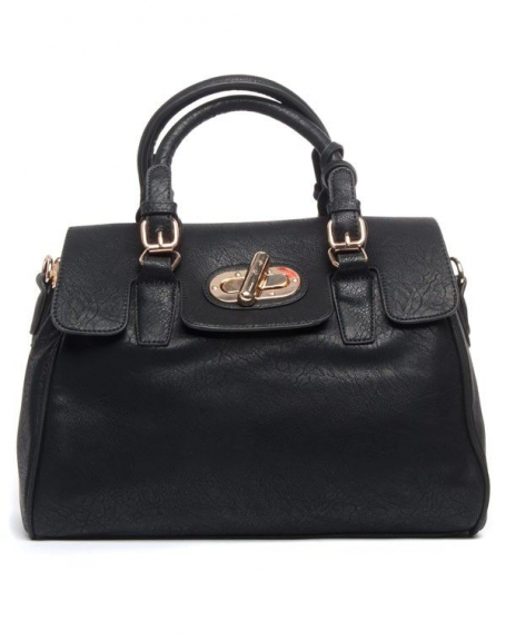 Sac  main noir Be Exclusive, style cartable  