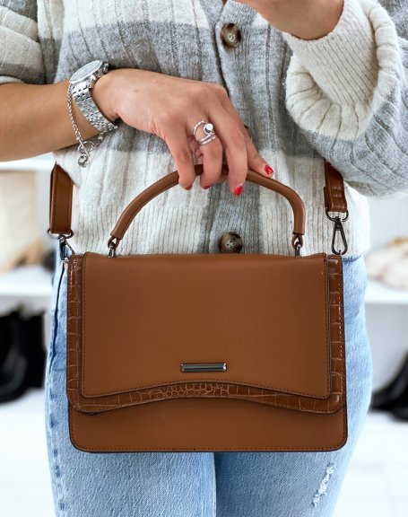 Sac bandoulire camel  dtail coco