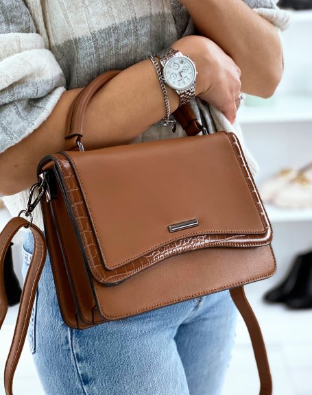 Sac bandoulire camel  dtail coco