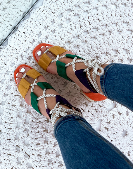 Sandales  talons multicolore