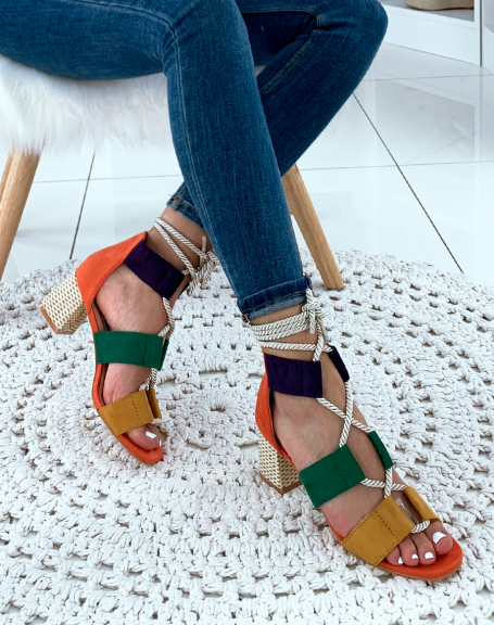 Sandales  talons multicolore