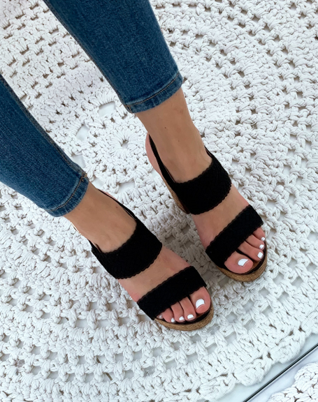 Sandales  talons noires