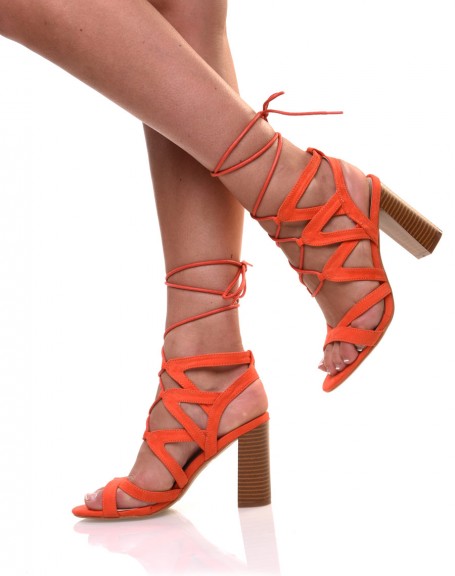 Sandales laces orange