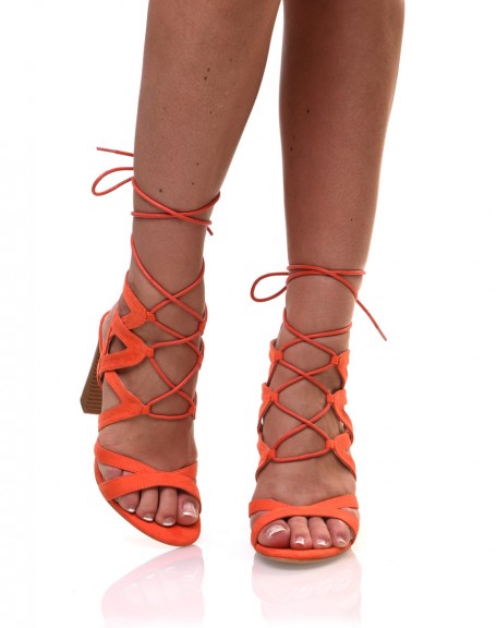 Sandales laces orange