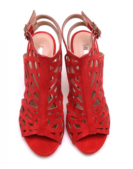 Sandales rouges  talons