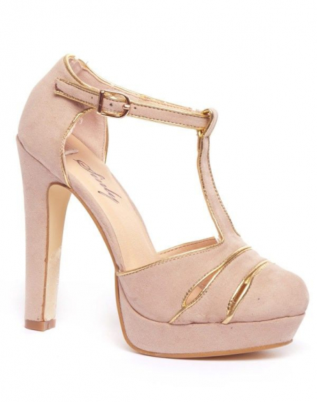 Sinly women's shoe: beige pumps