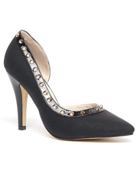 Sinly women's shoe: Black studded pump