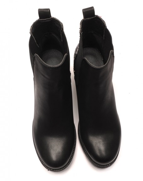 Sublimes Chelsea boots noires  talons et paillettes