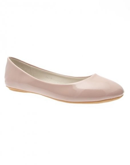 Sunrise C women's shoes: beige patent ballerinas