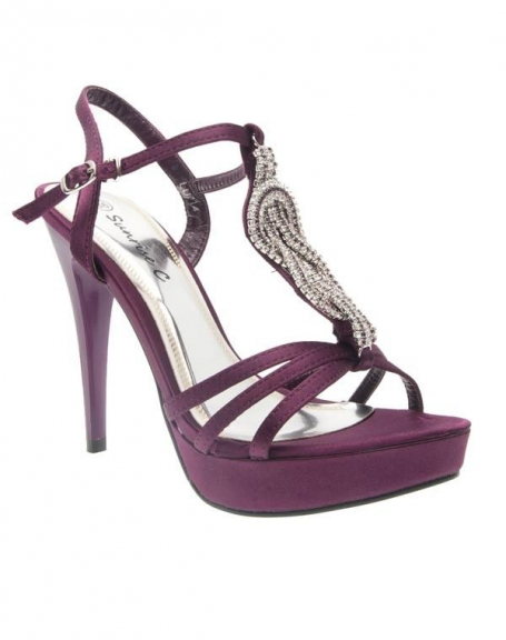 Sunrise C women's shoes: Purple open pump