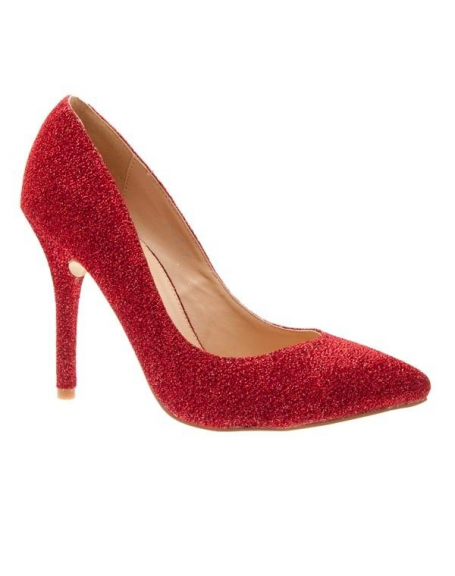 Sunrise C women's shoes: red glitter pumps